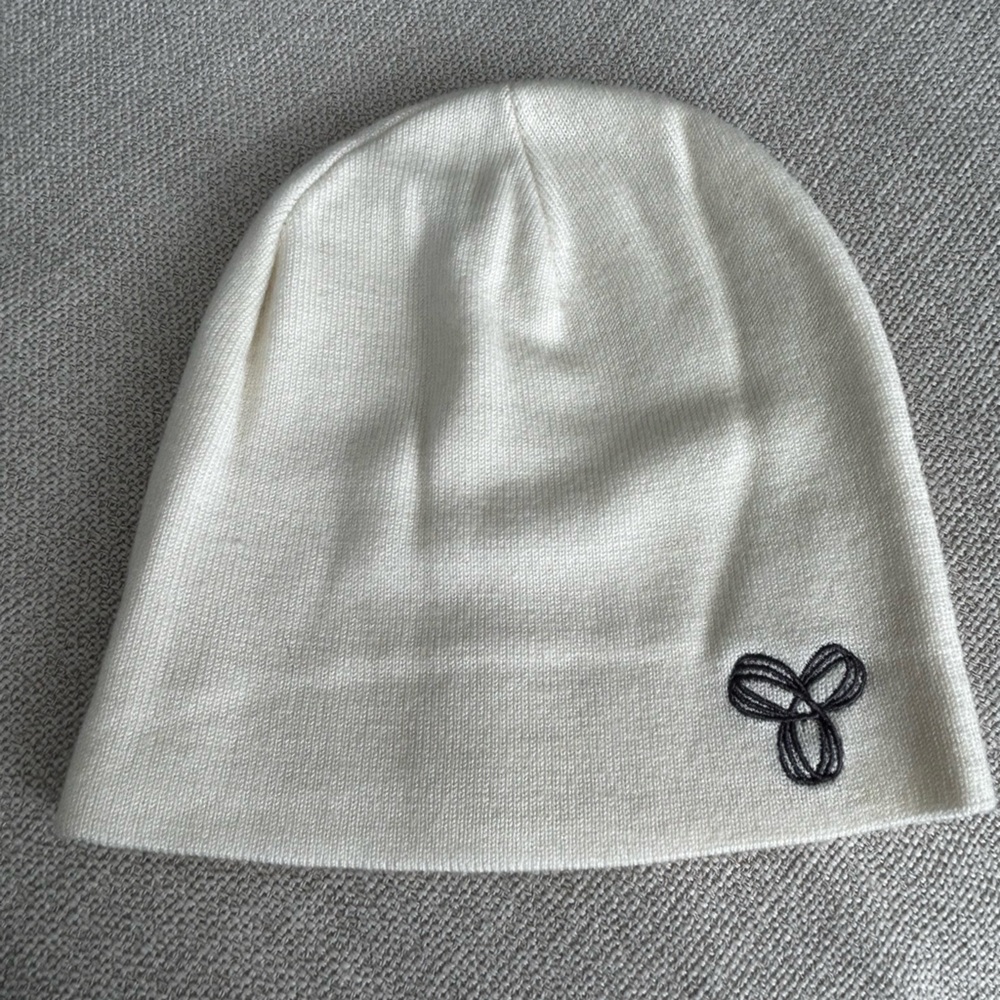TNA Cream Beanie with Black Logo